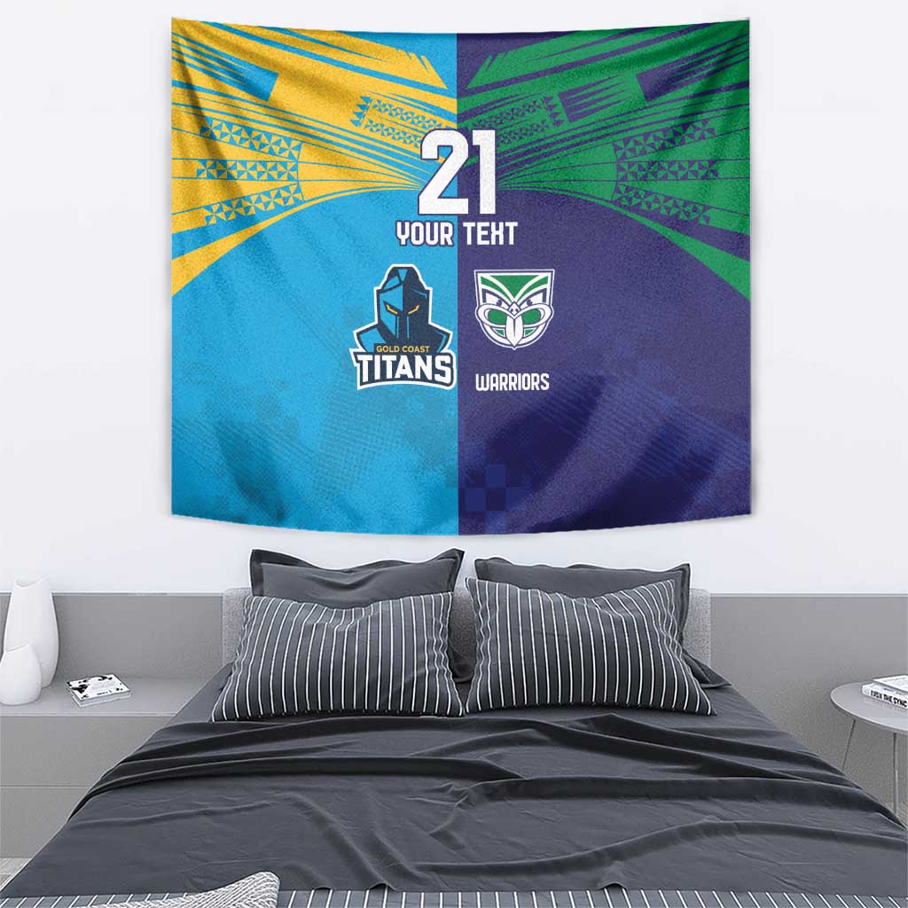 Custom Warriors-Titans Tapestry Together Sporty Style