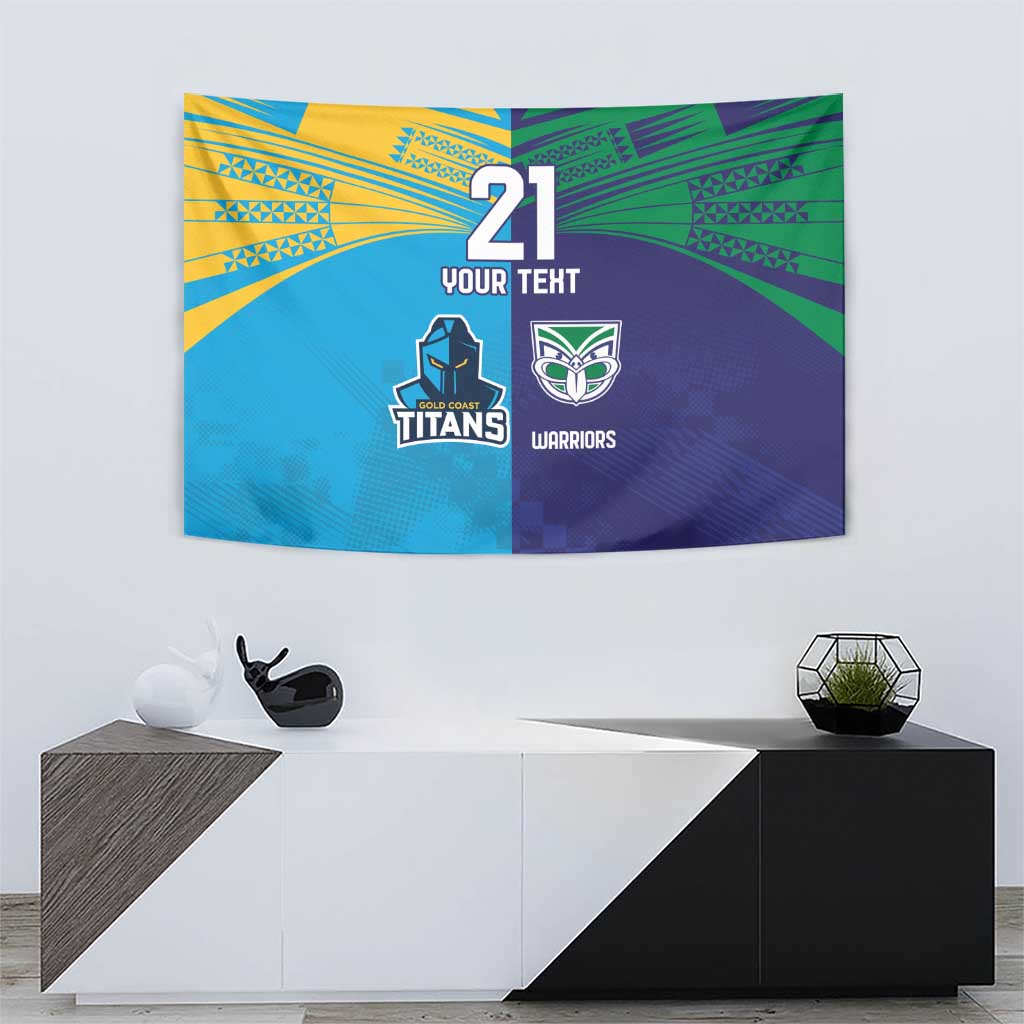 Custom Warriors-Titans Tapestry Together Sporty Style