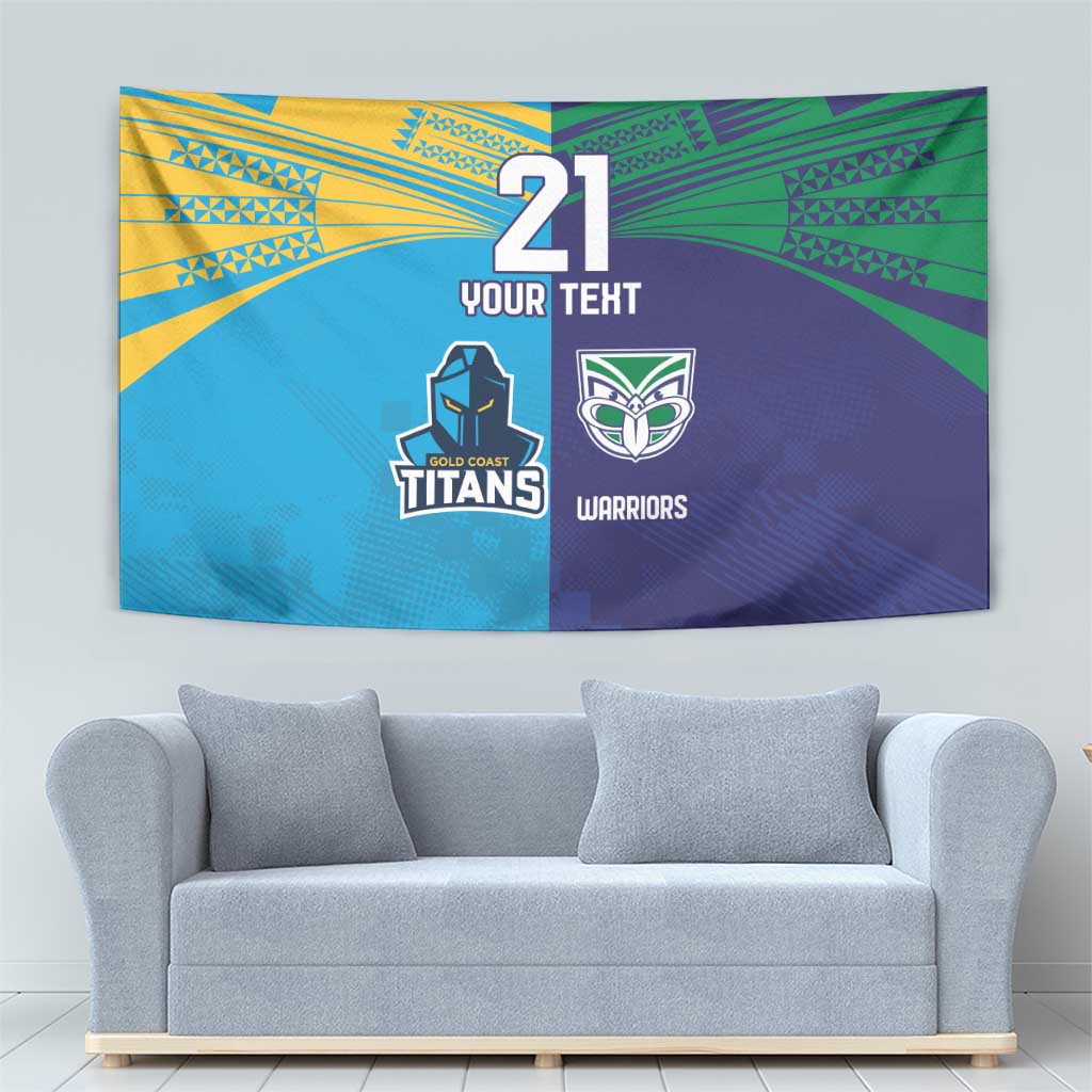 Custom Warriors-Titans Tapestry Together Sporty Style