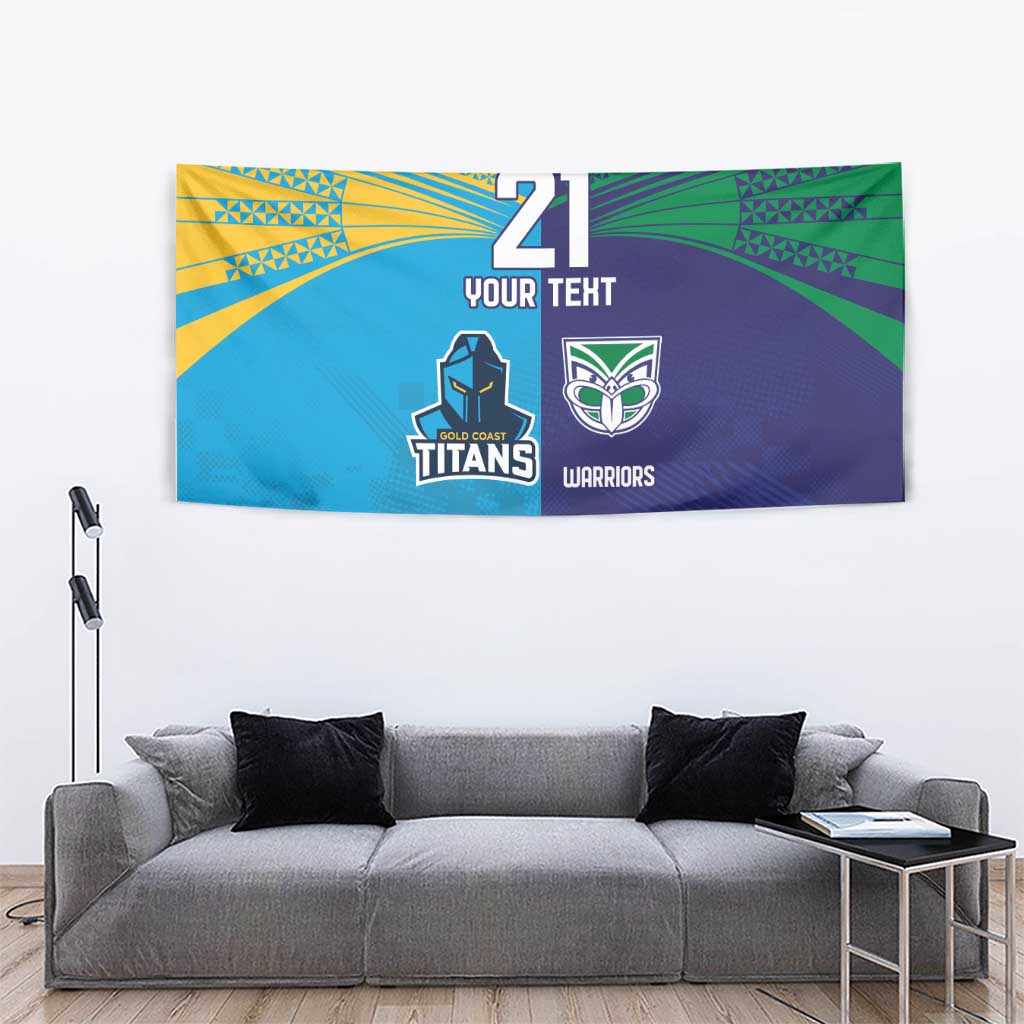 Custom Warriors-Titans Tapestry Together Sporty Style