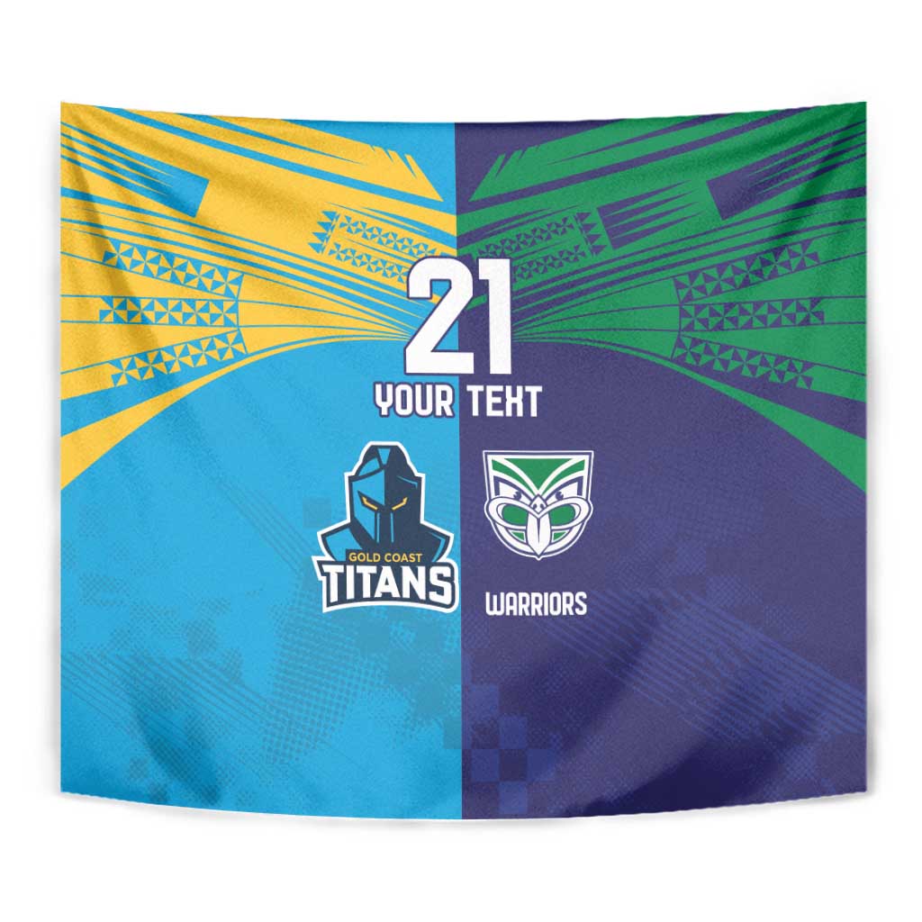 Custom Warriors-Titans Tapestry Together Sporty Style