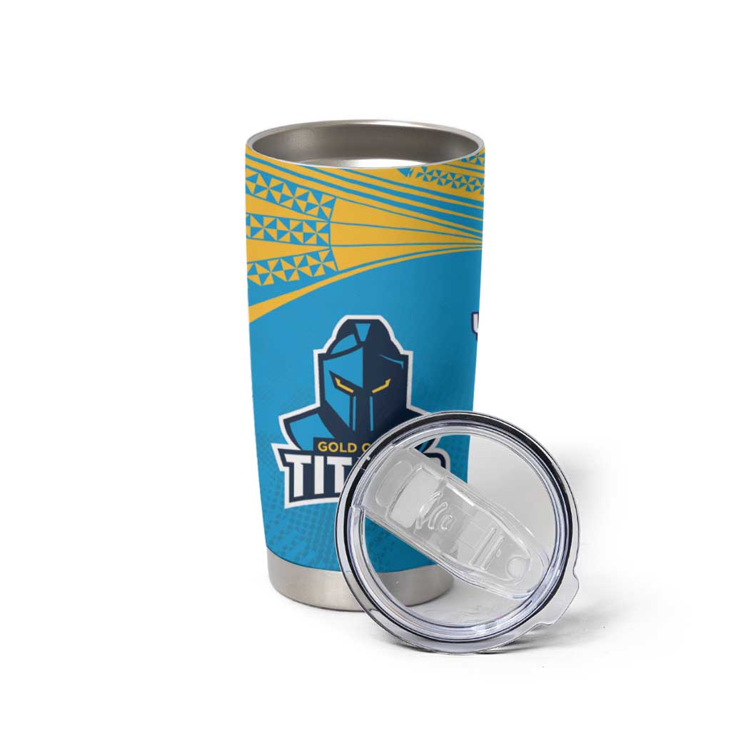 Custom Warriors-Titans Tumbler Cup Together Sporty Style