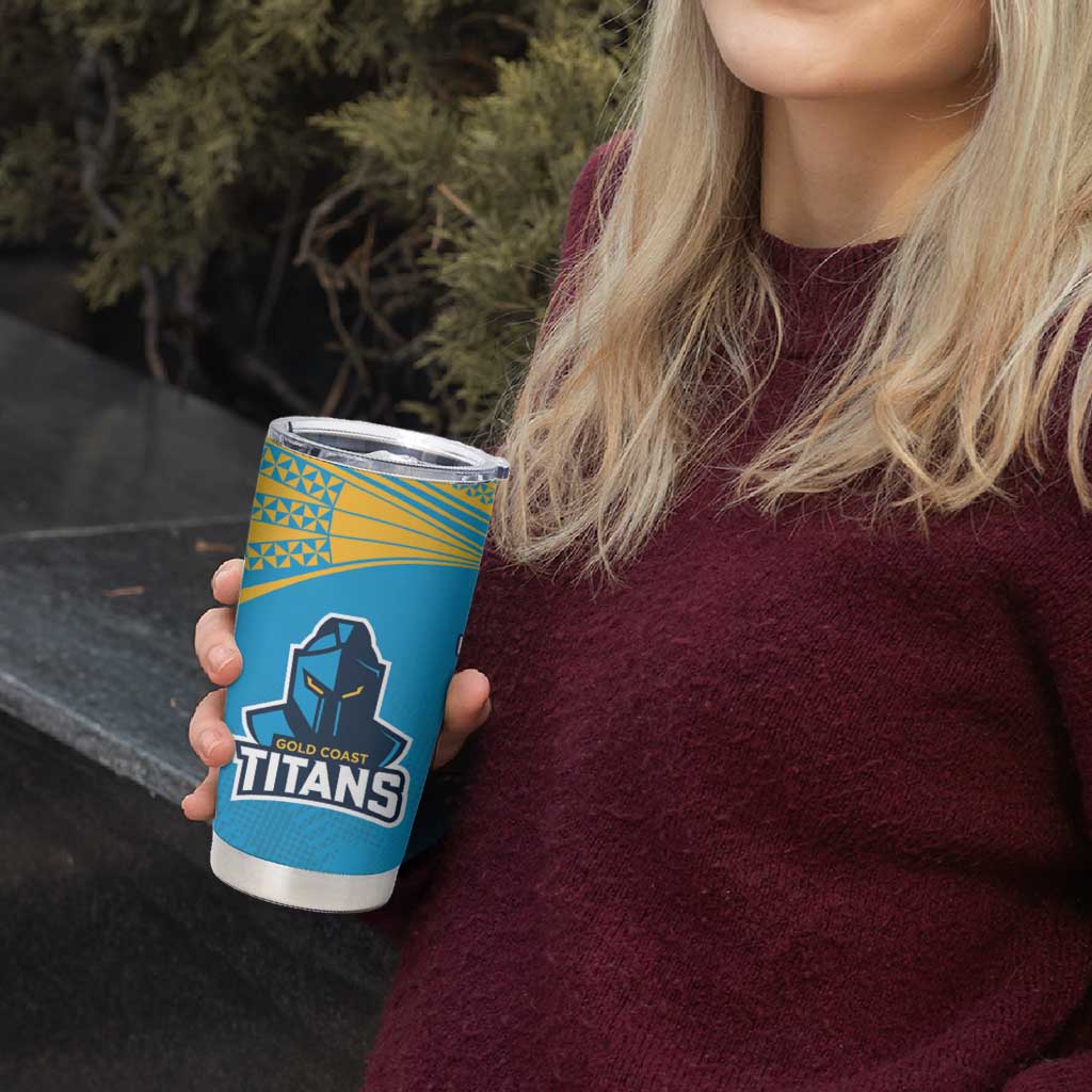 Custom Warriors-Titans Tumbler Cup Together Sporty Style
