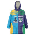 Custom Warriors-Titans Wearable Blanket Hoodie Together Sporty Style