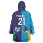 Custom Warriors-Titans Wearable Blanket Hoodie Together Sporty Style