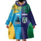Custom Warriors-Titans Wearable Blanket Hoodie Together Sporty Style