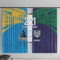 Custom Warriors-Titans Window Curtain Together Sporty Style
