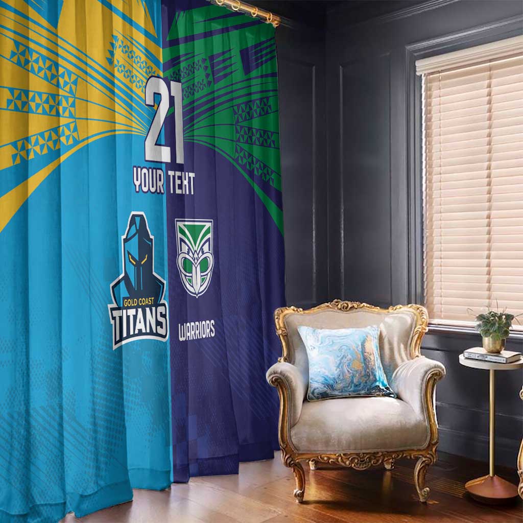 Custom Warriors-Titans Window Curtain Together Sporty Style