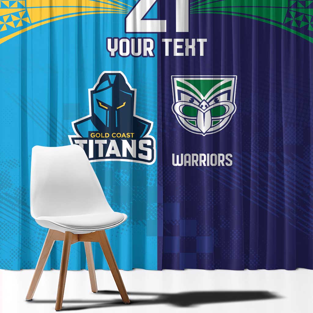 Custom Warriors-Titans Window Curtain Together Sporty Style