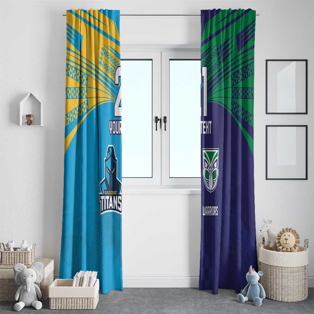 Custom Warriors-Titans Window Curtain Together Sporty Style