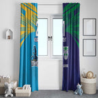 Custom Warriors-Titans Window Curtain Together Sporty Style