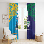 Custom Warriors-Titans Window Curtain Together Sporty Style