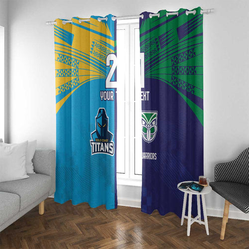 Custom Warriors-Titans Window Curtain Together Sporty Style