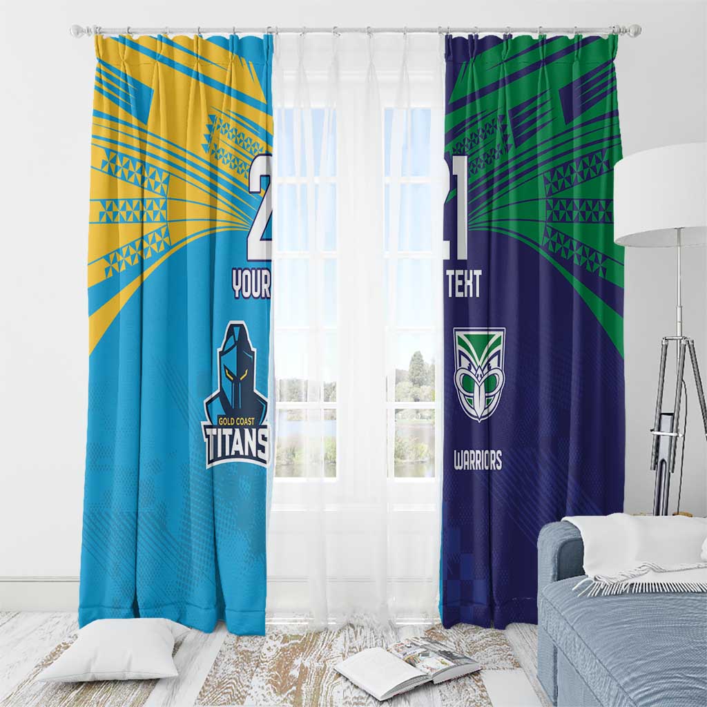 Custom Warriors-Titans Window Curtain Together Sporty Style