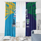 Custom Warriors-Titans Window Curtain Together Sporty Style