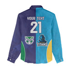 Custom Warriors-Titans Women Casual Shirt Together Sporty Style