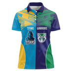 Custom Warriors-Titans Women Polo Shirt Together Sporty Style