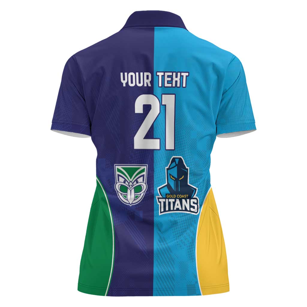 Custom Warriors-Titans Women Polo Shirt Together Sporty Style
