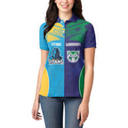 Custom Warriors-Titans Women Polo Shirt Together Sporty Style