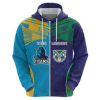 Custom Warriors-Titans Zip Hoodie Together Sporty Style