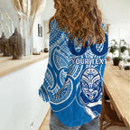 (Custom Text And Number) Blues Super Rugby Women Casual Shirt Kahurangi Go Champions 2023 LT9
