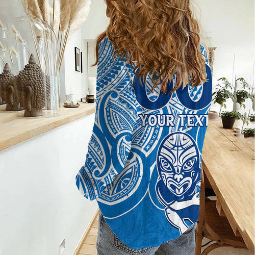 (Custom Text And Number) Blues Super Rugby Women Casual Shirt Kahurangi Go Champions 2023 LT9