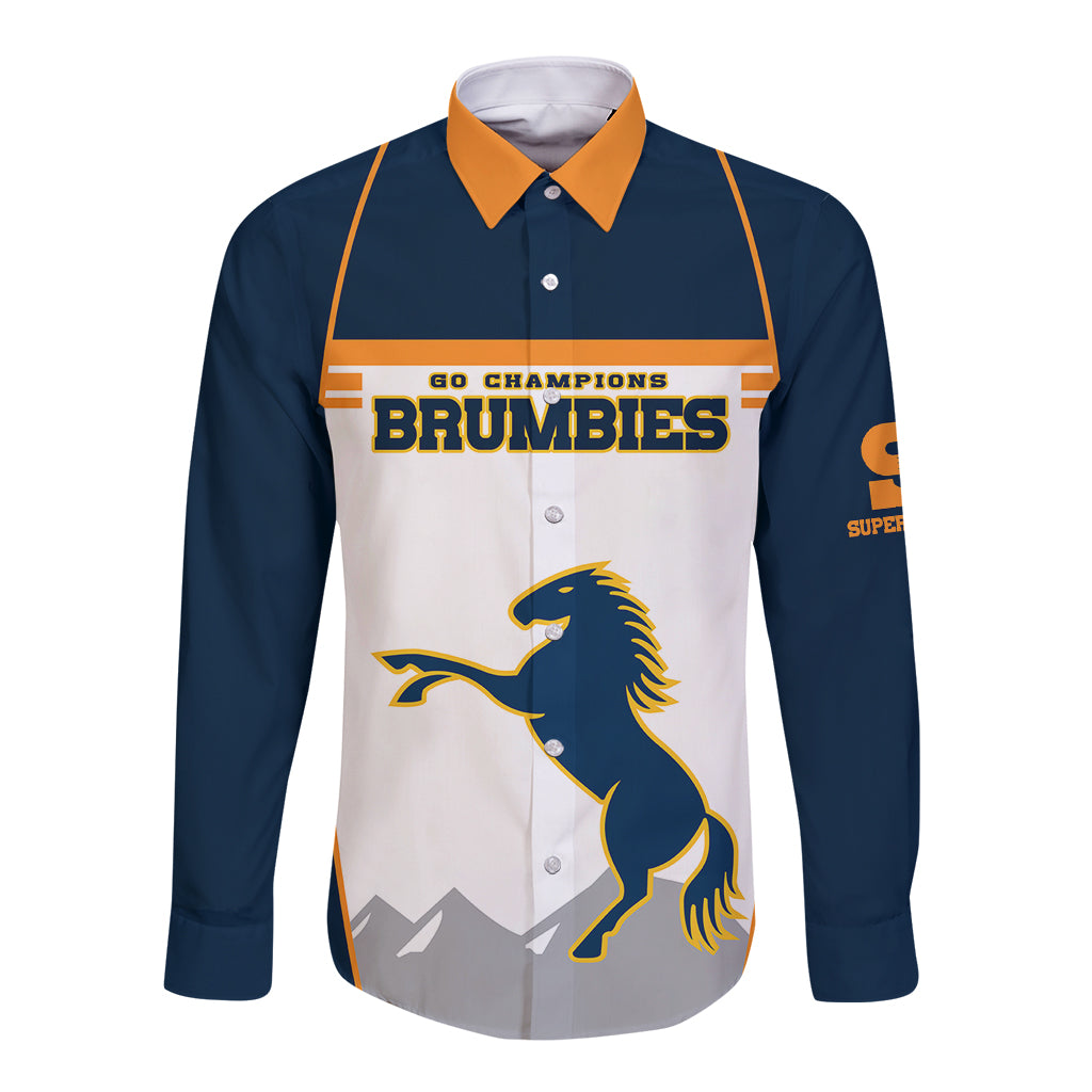 custom-text-and-number-brumbies-super-rugby-long-sleeve-button-shirt-brumbies-go-champions-2023