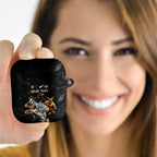 Custom Rugby Southern Hemisphere AirPods Case Argentina AUNZ South Africa Mascot Black - Aussie Hoodie
