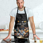 Custom Rugby Southern Hemisphere Apron Argentina AUNZ South Africa Mascot Black - Aussie Hoodie
