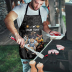 Custom Rugby Southern Hemisphere Apron Argentina AUNZ South Africa Mascot Black - Aussie Hoodie