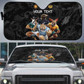 Custom Rugby Southern Hemisphere Auto Sun Shade Argentina AUNZ South Africa Mascot Black - Aussie Hoodie