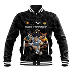 Custom Rugby Southern Hemisphere Baseball Jacket Argentina AUNZ South Africa Mascot Black - Aussie Hoodie