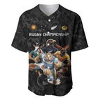 Custom Rugby Southern Hemisphere Baseball Jersey Argentina AUNZ South Africa Mascot Black - Aussie Hoodie