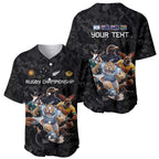 Custom Rugby Southern Hemisphere Baseball Jersey Argentina AUNZ South Africa Mascot Black - Aussie Hoodie