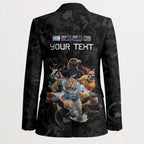 Custom Rugby Southern Hemisphere Blazer Argentina AUNZ South Africa Mascot Black - Aussie Hoodie