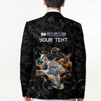 Custom Rugby Southern Hemisphere Blazer Argentina AUNZ South Africa Mascot Black - Aussie Hoodie