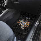 Custom Rugby Southern Hemisphere Car Mats Argentina AUNZ South Africa Mascot Black - Aussie Hoodie