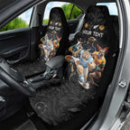 Custom Rugby Southern Hemisphere Car Seat Cover Argentina AUNZ South Africa Mascot Black - Aussie Hoodie