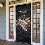 Custom Rugby Southern Hemisphere Door Cover Argentina AUNZ South Africa Mascot Black - Aussie Hoodie