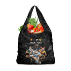 Custom Rugby Southern Hemisphere Grocery Bag Argentina AUNZ South Africa Mascot Black - Aussie Hoodie