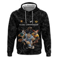 Custom Rugby Southern Hemisphere Hoodie Argentina AUNZ South Africa Mascot Black - Aussie Hoodie