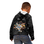 Custom Rugby Southern Hemisphere Kid Hoodie Argentina AUNZ South Africa Mascot Black - Aussie Hoodie