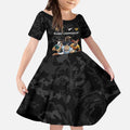Custom Rugby Southern Hemisphere Kid Short Sleeve Dress Argentina AUNZ South Africa Mascot Black - Aussie Hoodie