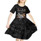 Custom Rugby Southern Hemisphere Kid Short Sleeve Dress Argentina AUNZ South Africa Mascot Black - Aussie Hoodie