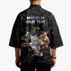 Custom Rugby Southern Hemisphere Kimono Argentina AUNZ South Africa Mascot Black - Aussie Hoodie