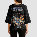 Custom Rugby Southern Hemisphere Kimono Sleeve Blouse Argentina AUNZ South Africa Mascot Black - Aussie Hoodie