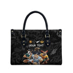 Custom Rugby Southern Hemisphere Leather Bag Argentina AUNZ South Africa Mascot Black - Aussie Hoodie