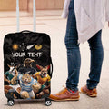 Custom Rugby Southern Hemisphere Luggage Cover Argentina AUNZ South Africa Mascot Black - Aussie Hoodie