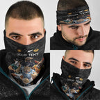 Custom Rugby Southern Hemisphere Neck Gaiter Argentina AUNZ South Africa Mascot Black - Aussie Hoodie