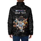 Custom Rugby Southern Hemisphere Padded Jacket Argentina AUNZ South Africa Mascot Black - Aussie Hoodie